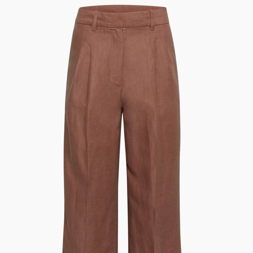 EFFORTLESS LINEN CROP PANTS